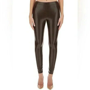 Michael kors black vegan leather stretch day 2 nite trendy leggings ankle zip 0
